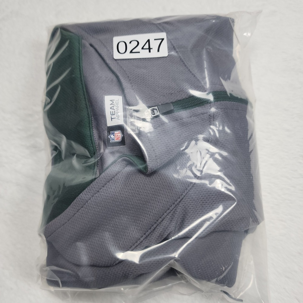 Green Bay Packers Shirt Mens 2XL Gray NFL Team Apparel Quarter Zip Pullover - Picture 10 of 10